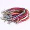 50 Pieces Mixed Color Leather Lace Plaited Bracelet Cords DIY Jewelry Making Handicrafts Braided Ropes with Lobster Clasps Extended Chain for Wrist Charms Bracelets Jewelry Making